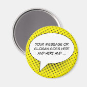 Spreek uw Sjabloon van het Bericht Magneet (Voorkant / Achterkant)