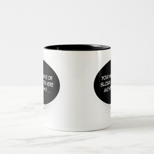 Spreek uw statement Sjabloon Tweekleurige Koffiemok (Center)