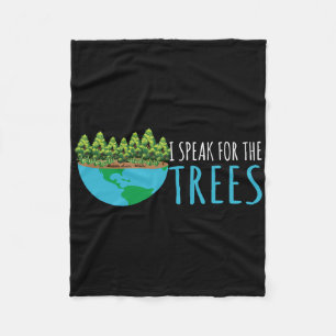 Spreek voor het milieu Aarde Da van de Bomen-activ Fleece Deken
