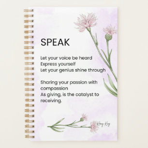 Spreek - Zelfliefde empowerment gedicht Planner