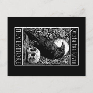 Spreekt de Raaf - Nooitmeer - Edgar Allan Poe kuns Briefkaart