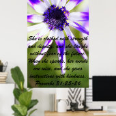 spreekwoords bijbelvers voor Moederdag Poster (Thuiskantoor)