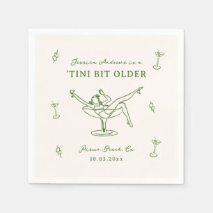 Spreelse Handgetekende Groene 'Tini Bit Older Servet