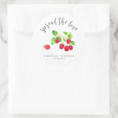 Spreid de Liefde Frambozenjam Bruiloftsgeschenk Cl Ronde Sticker (Tas)