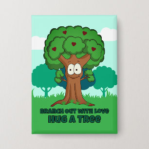 Spreid de Liefde Uit Knuffel een Boom Button