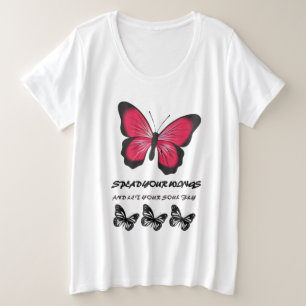 Spreid je vleugels - Butterfly geïnspireerd ontwer Grote Maat T-shirt