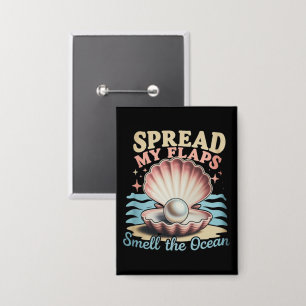 Spreid Mijn Vleugels Ruik De Oceaan Grappig Verned Button