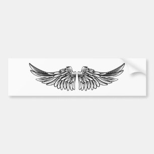 Spreidingspaar van Angel of Eagle Wings Bumpersticker
