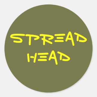 spreidkop ronde sticker