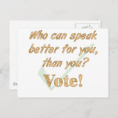 Spreken en stemmen briefkaart (Voorkant / Achterkant)