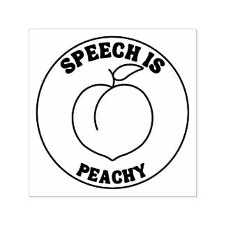 Spreken is Peachy Stamp Zelfinktende Stempel
