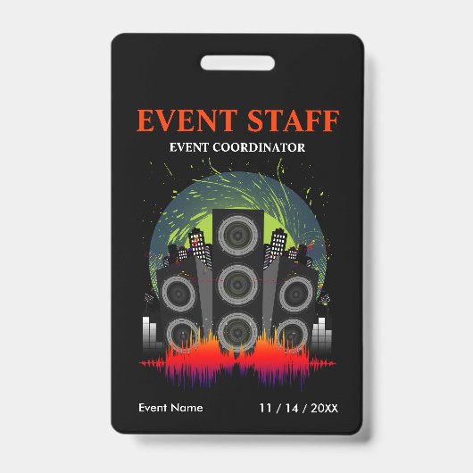 Spreker Blast Event Staff Coordinator Badge (Voorkant)