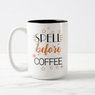Spreuk voor koffie Grappige hekserige brouw sterre Tweekleurige Koffiemok