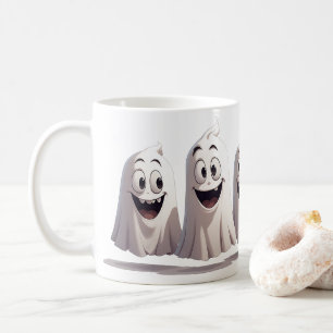 Spreukeloze Geest Trio Samen Voor Halloween Plezie Koffiemok