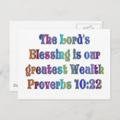Spreuken 10:22 briefkaart (Voorkant / Achterkant)