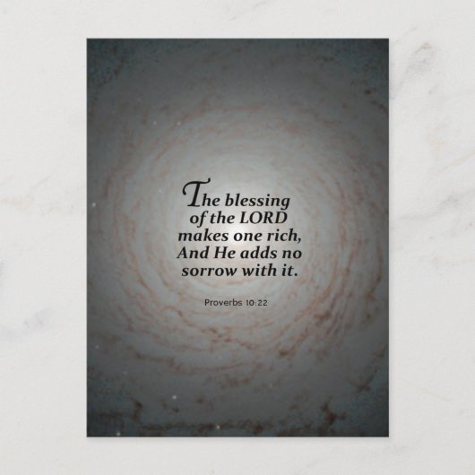 Spreuken 10:22 briefkaart (Voorkant)