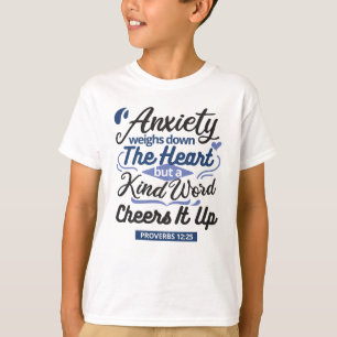 Spreuken 12:25 Bijbelvers – Zachte Woord Kunst T-shirt