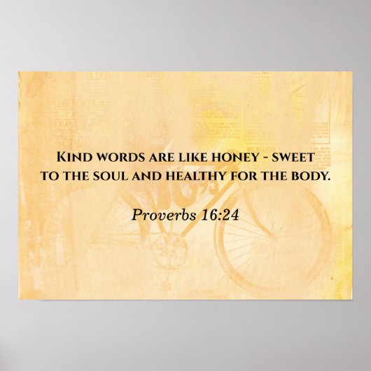Spreuken 16:24 - kunstprint poster (Voorkant)