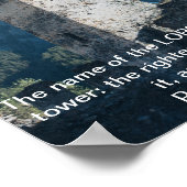 Spreuken 18 Sterke Toren KJV Bijbelvers Muurkunst Poster (Hoek)