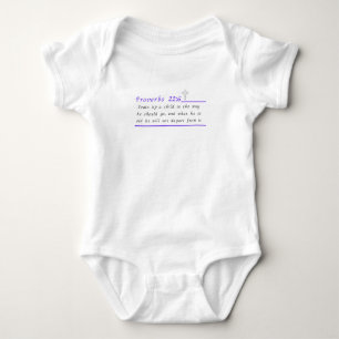 Spreuken 22:6 Christelijke Baby Bodysuit uit één s