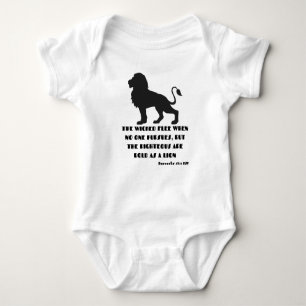 Spreuken 28:1 Bijbelvers citaat KJV Unisex Romper