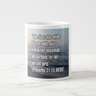 Spreuken 31:15 WEBU Mug Extra Grote Beker