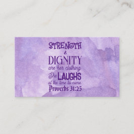 Spreuken 31:25-26 visitekaartje, doorgeven Opmerki Contactkaartje