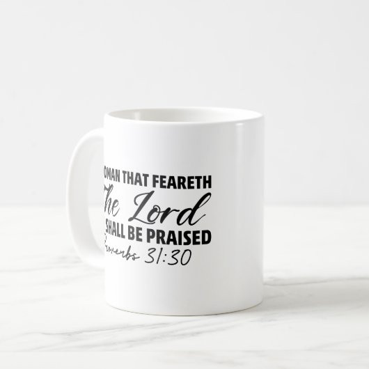 Spreuken 31:30 Een vrouw die de Here Mok vreest (Voorkant links)