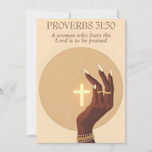Spreuken 31:30 Faith & Grace Inspirational Art Feestdagenkaart