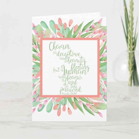 Spreuken 31:30 Kaart (Voorkant)