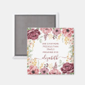 Spreuken 31 Elegante pastel roze bloem Magneet (Voorkant / Achterkant)