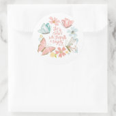 Spreuken 31 Vlinder Ronde Sticker (Tas)