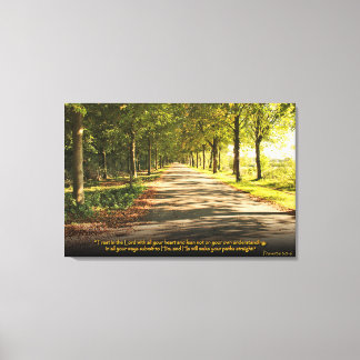 Spreuken 3:5-6 Christelijk Bijbelvers Canvas Art Afdruk