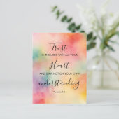 Spreuken 3:5 Bijbeltekst Geheugenkaart Briefkaart (Staand voorkant)