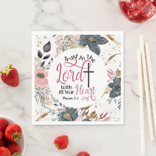 Spreuken 3:5 Vertrouw op het Bijbelvers Servet