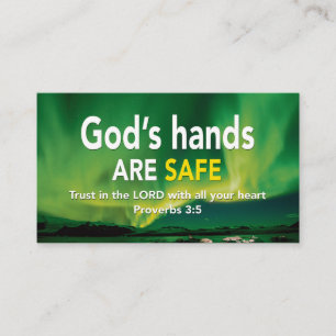 Spreuken 3:5 VERTROUWEN OP DE HEER Gods handen z Visitekaartje
