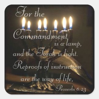 Spreuken 6:23 vierkante sticker