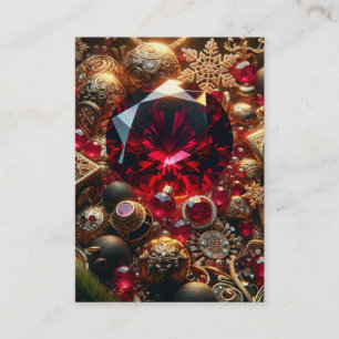 Spreuken 8:10-12 KJV Kaarten - XMAS Ruby Wisdom Visitekaartje