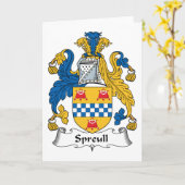 Spreull Family Crest Kaart (Gele Bloem)