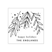 Sprigs aangepaste vakantie 	rubberstempel (Afrduk)