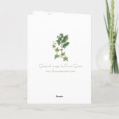 Sprigs Holly et Ivy dans la carte de Noël botaniqu (Dos)