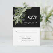 Sprigs Mariage de minuit, carte RSVP (Debout devant)