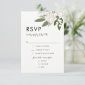 Sprigs Mariages ivoire et Blush, carte de menu RSV (Debout devant)