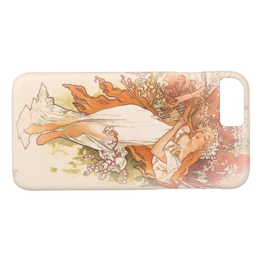 Spring - Alphonse Mucha Art Nouveau Case-Mate iPhone Case (Achterkant (Horizontaal))