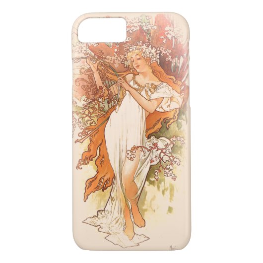 Spring - Alphonse Mucha Art Nouveau Case-Mate iPhone Case (Achterkant)