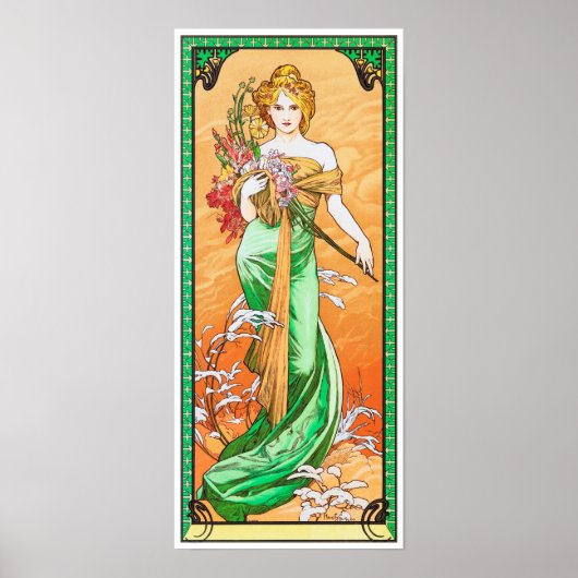 Spring, Alphonse Mucha Poster (Voorkant)