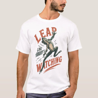 Spring Als Of Niemand Toekijkt Vintage Kikker Moti T-shirt
