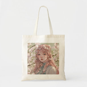 Spring Anime Meisje Tote Bag