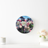 Spring Apple Bloesems gepersonaliseerd Ronde Klok (Huis)