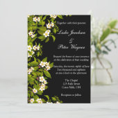 Spring Apple Blossom Wedding Invite Kaart (Staand voorkant)